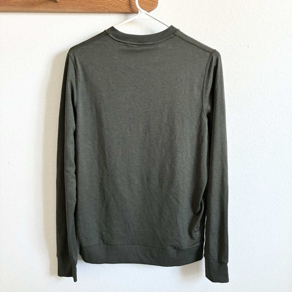 Vuori Ponto Performance Crew Neck Pullover Long Sleeve Shirt Green Mens Small - Picture 4 of 7